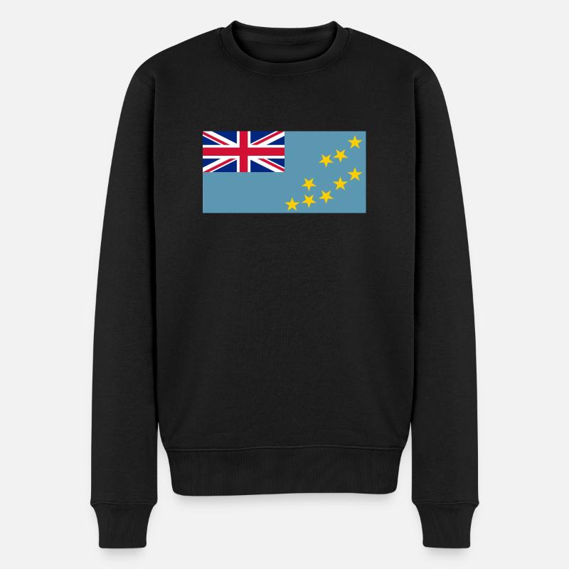 Tuvalu Flagg - Männer Premium Bio Pullover - Schwarz