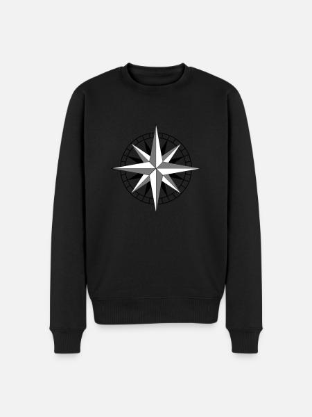 wind rose - Men's Premium Organic Jumper - black