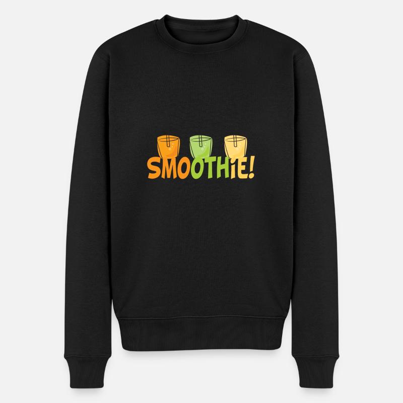 Smoothie - Männer Premium Bio Pullover - Schwarz