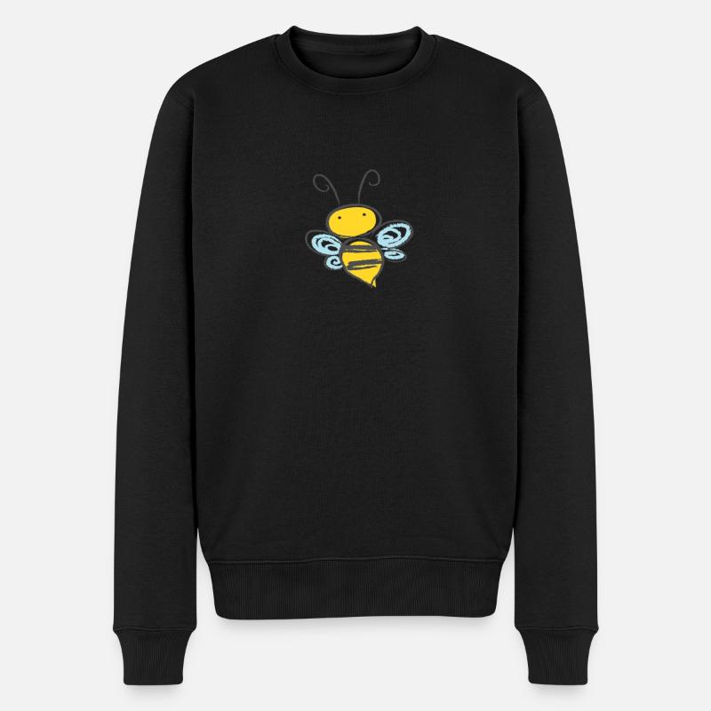 Biene - Männer Premium Bio Pullover - Schwarz
