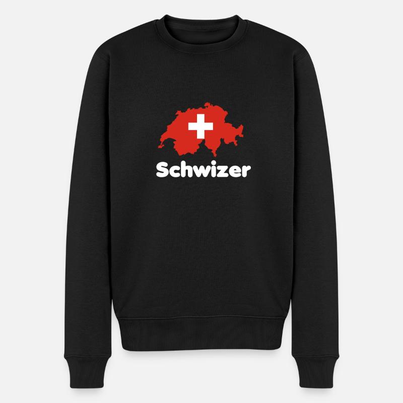 Schwizer - motif suisse - Pull Premium bio Homme - noir