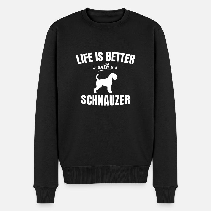 schnauzer - Pull Premium bio Homme - noir