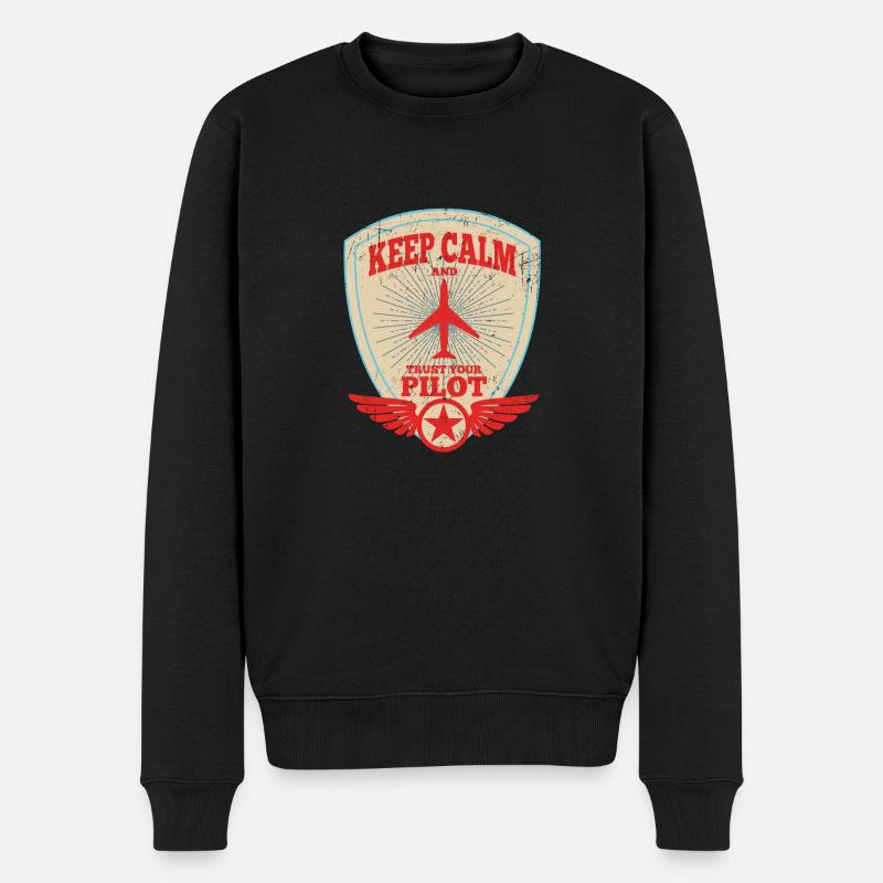 Avion pilote pilote avion jet cadeau - Pull Premium bio Homme - noir