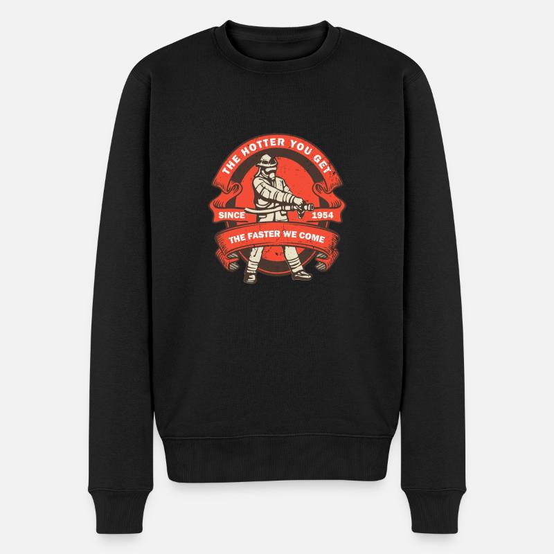 Cadeau d'éducation pompier pompiers - Pull Premium bio Homme - noir