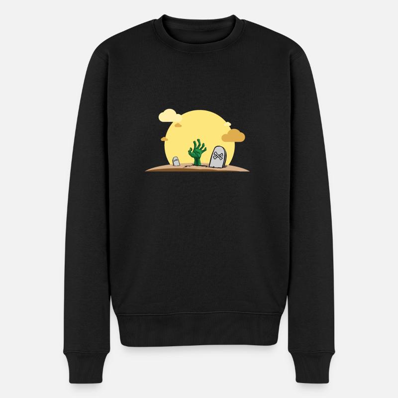 Zombie Hand - Männer Premium Bio Pullover - Schwarz