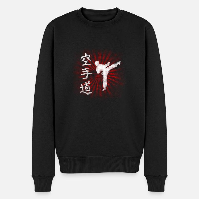 Karatédo - Männer Premium Bio Pullover - Schwarz