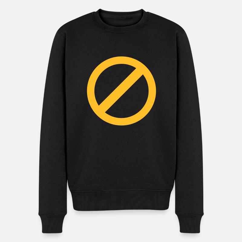 gestrichen keine NO-Symbol - Männer Premium Bio Pullover - Schwarz