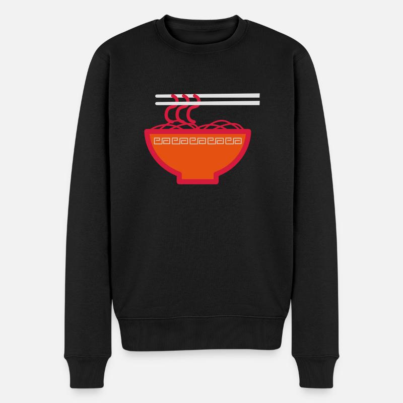 Nudel - Männer Premium Bio Pullover - Schwarz