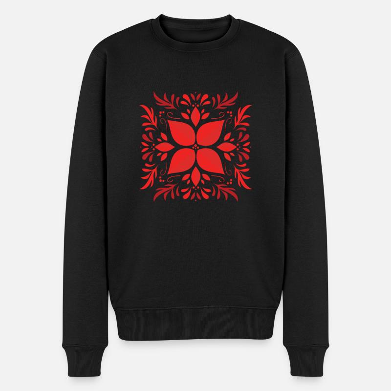 Étoile de Noël en rouge - Pull Premium bio Homme - noir