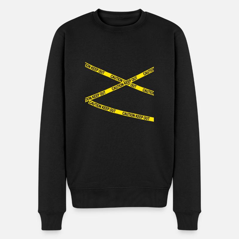 Caution Keep Out Dangerous - Men's Premium Organic Jumper - black