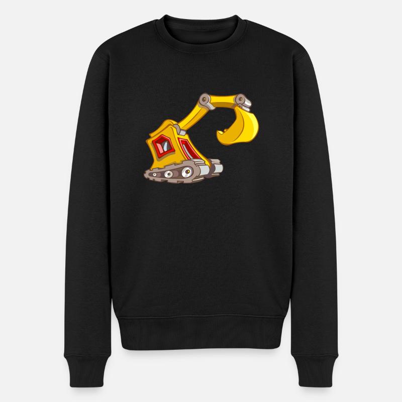 Baggerlader - Männer Premium Bio Pullover - Schwarz