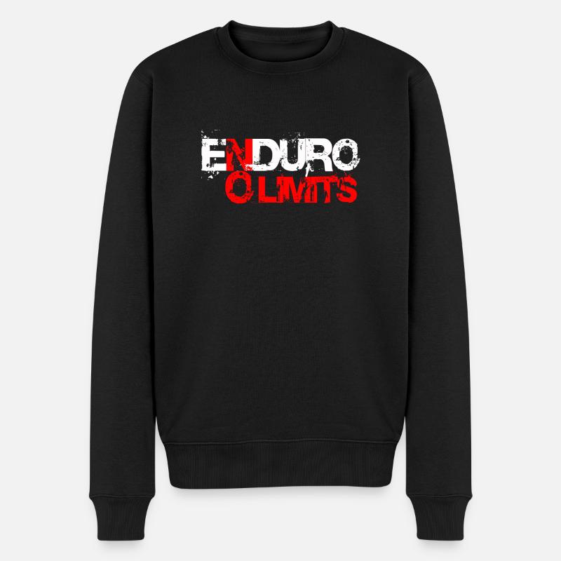 enduro_no_limits - Männer Premium Bio Pullover - Schwarz