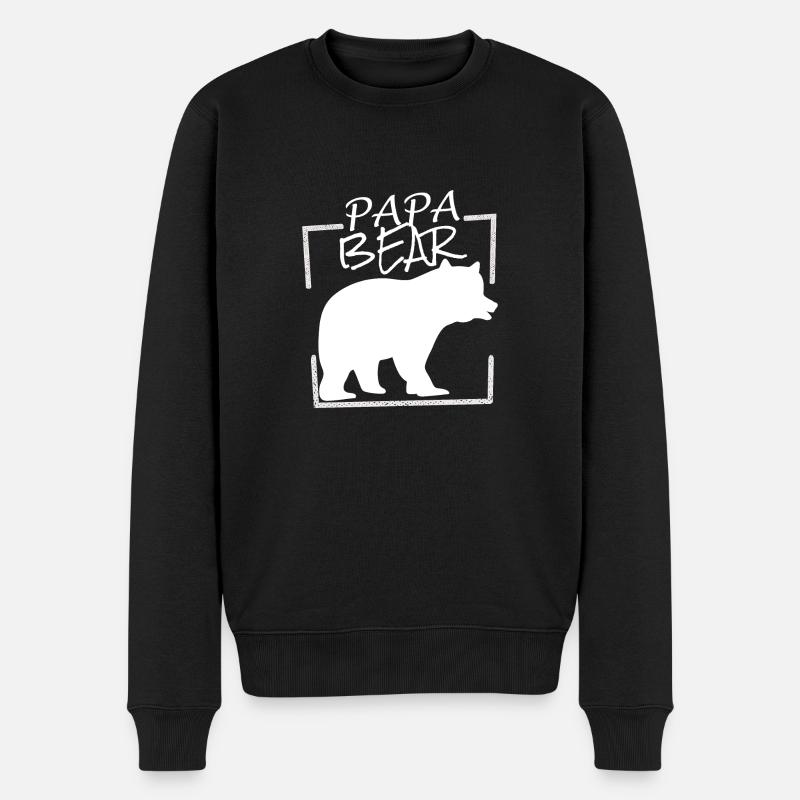 Familie Papa Bear - Geschenkidee - Männer Premium Bio Pullover - Schwarz