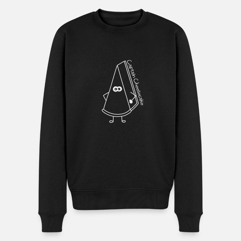 Captain Cheesecake - Männer Premium Bio Pullover - Schwarz