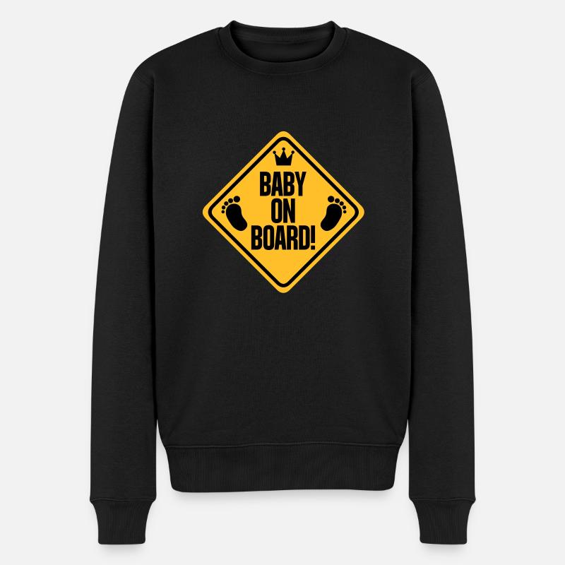 baby_on_board_b - Pull Premium bio Homme - noir