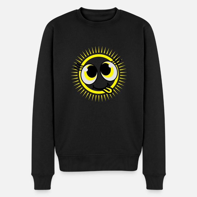sun_smiley_cute_pi3 - Pull Premium bio Homme - noir