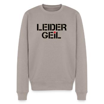 Leider Geil - Männer Premium Bio Pullover - Taupe - Vorne - Nico (187cm)