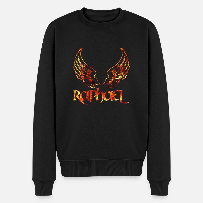 erzengel raphael feuer - Männer Premium Bio Pullover - Schwarz
