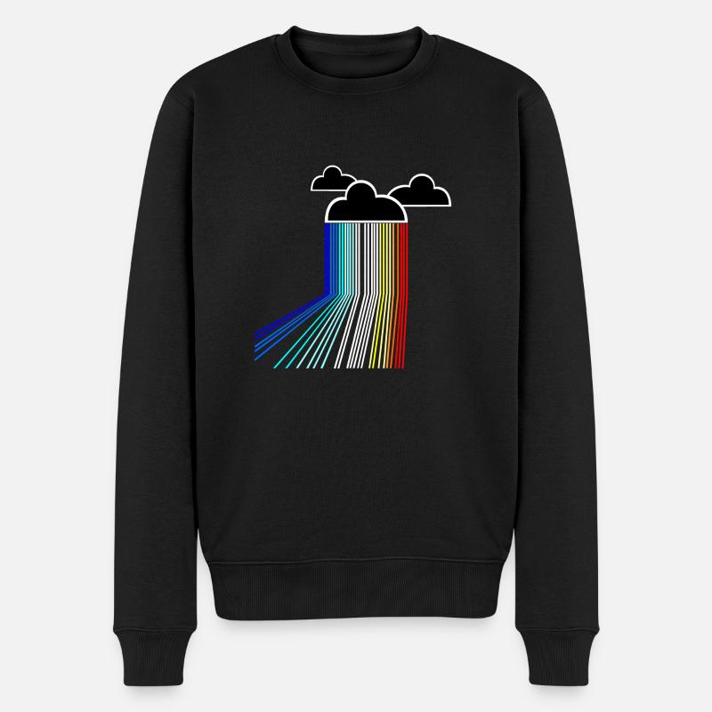 rainbow cloud - Männer Premium Bio Pullover - Schwarz