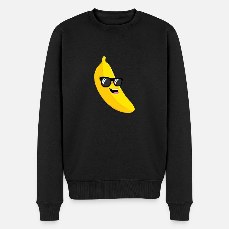 Team Banane lacht - Männer Premium Bio Pullover - Schwarz