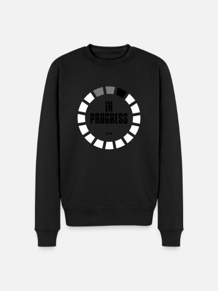 igangværende indlæsningstegn ringcirkelindlæsning bliver a - Økologisk premium-sweatshirt til mænd - sort