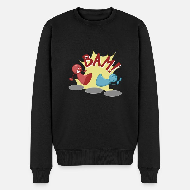 BAM Brettspiele rocken I Spielfiguren - Männer Premium Bio Pullover - Schwarz