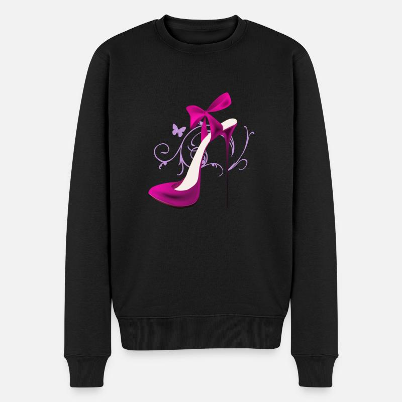 High-Heel - Männer Premium Bio Pullover - Schwarz