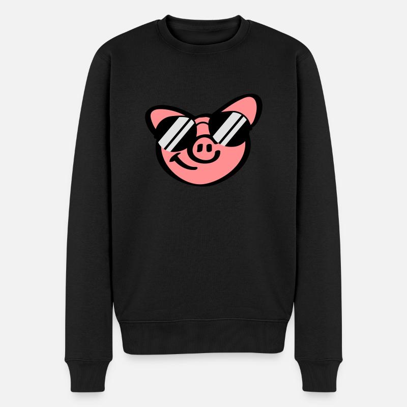 Cool Pig Face - Pull Premium bio Homme - noir