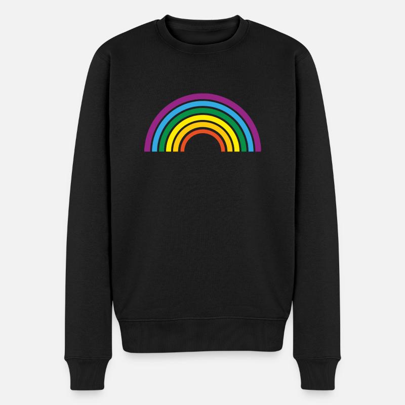 rainbow - Männer Premium Bio Pullover - Schwarz