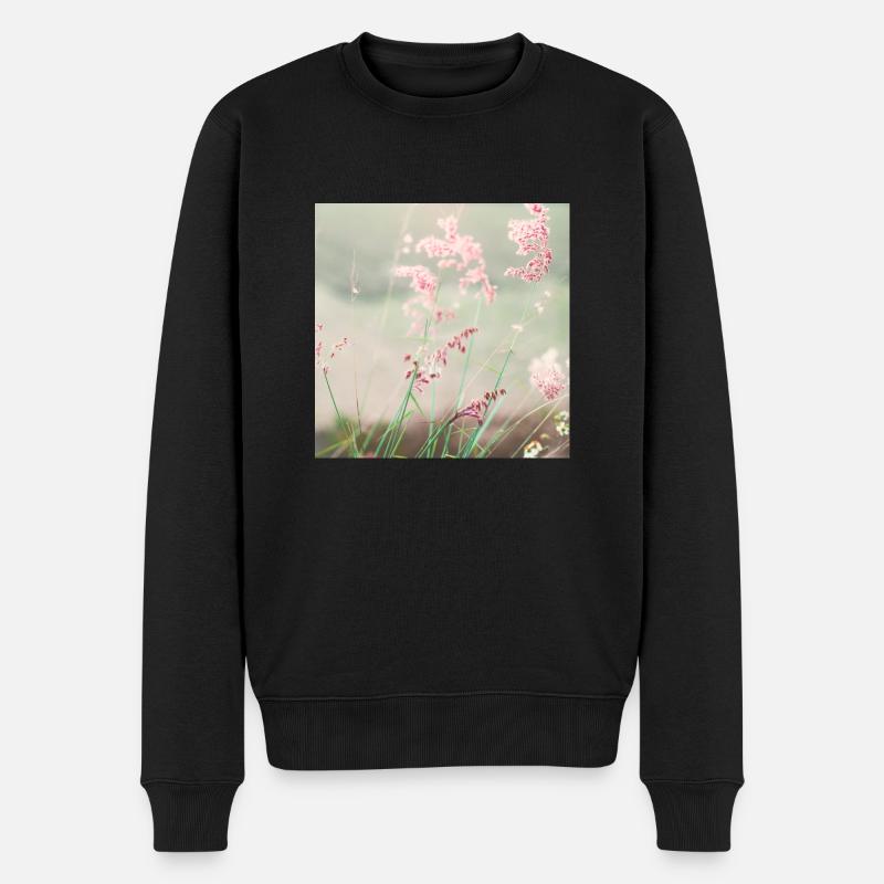 Nature d'aquarelle Prairie d'été - Pull Premium bio Homme - noir