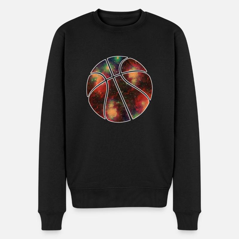 basketball galaxy - Männer Premium Bio Pullover - Schwarz