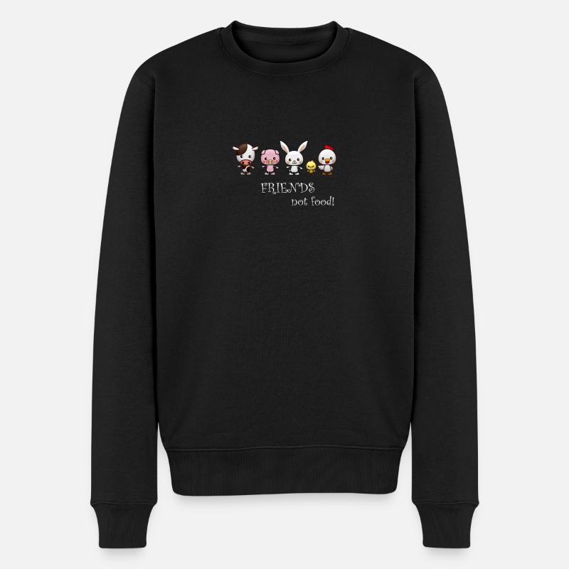 Des amis pas de la nourriture - Pull Premium bio Homme - noir