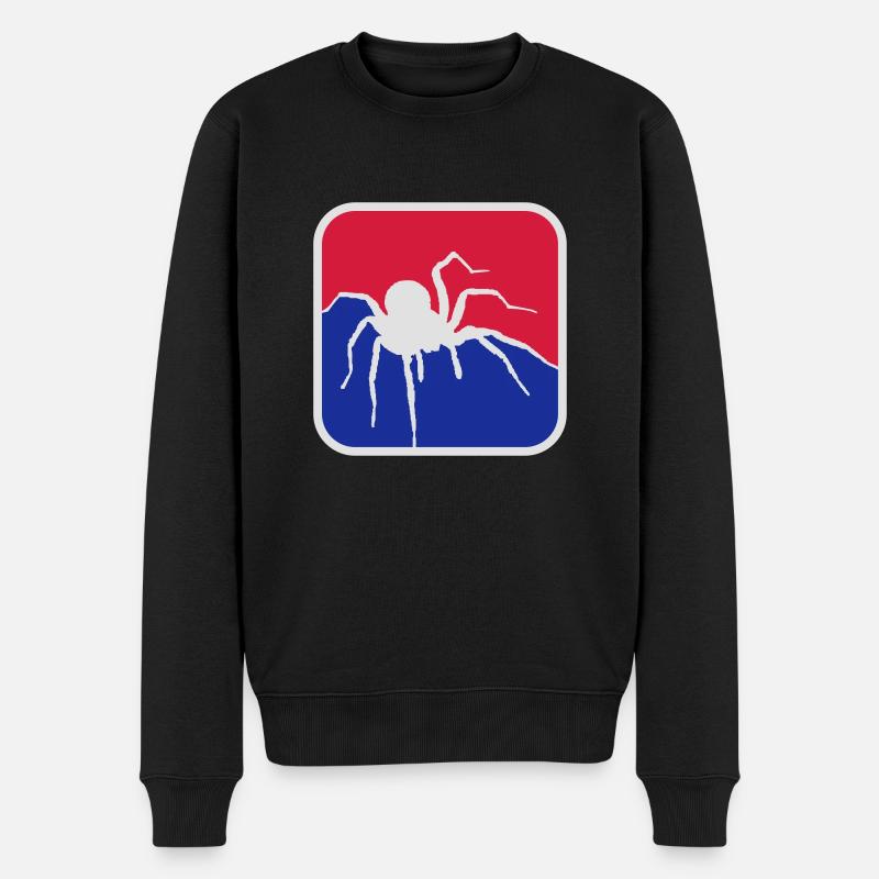 Spider Logo - Männer Premium Bio Pullover - Schwarz