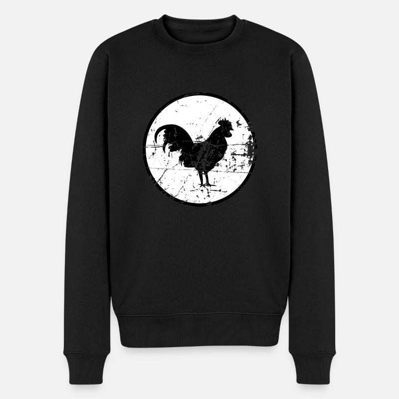 hahn kreis - Männer Premium Bio Pullover - Schwarz