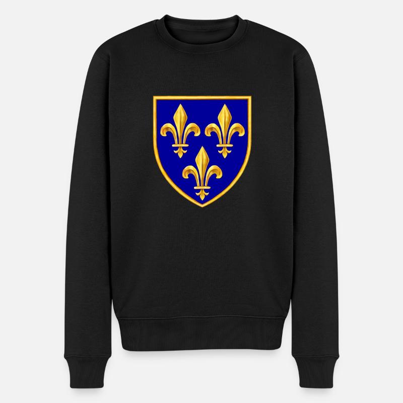 Lilie blüht - Männer Premium Bio Pullover - Schwarz