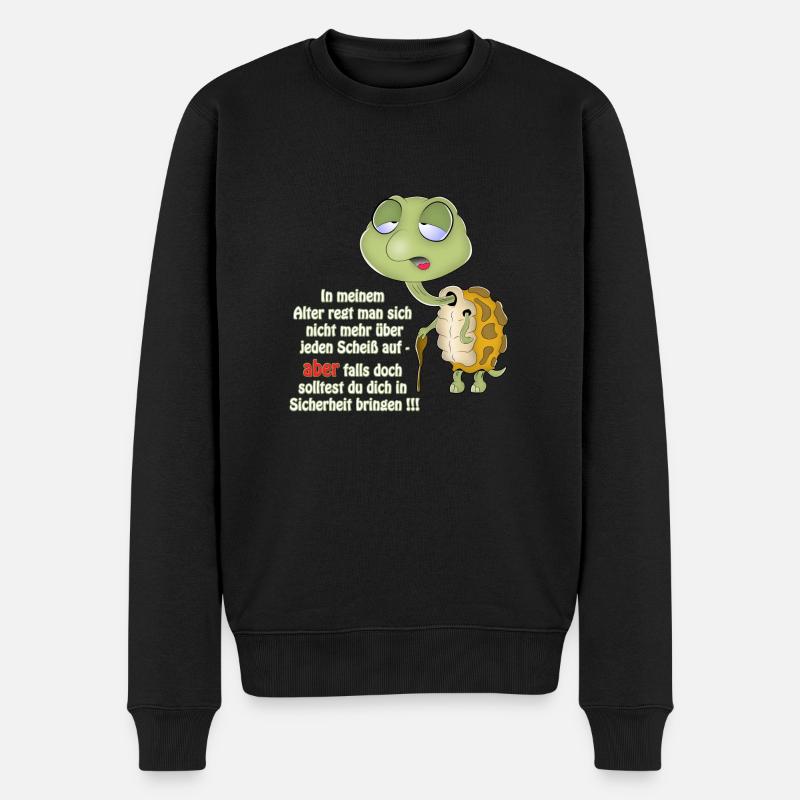 Schildkröte - Männer Premium Bio Pullover - Schwarz