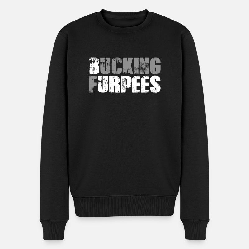 Bockende Furpees - Männer Premium Bio Pullover - Schwarz