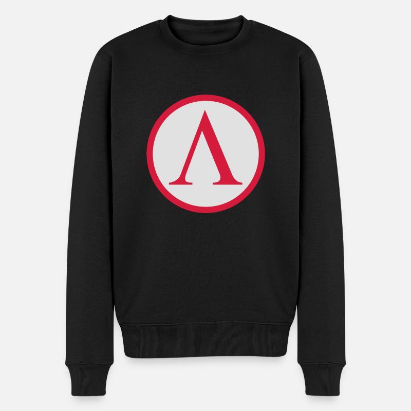 Spartan roundel - Männer Premium Bio Pullover - Schwarz