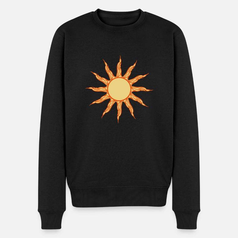 sonne sonnenstrahlen - Männer Premium Bio Pullover - Schwarz