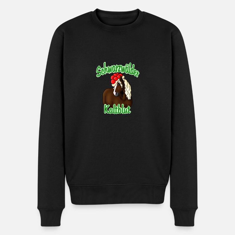 Schwarzwälder Kaltblut - Männer Premium Bio Pullover - Schwarz