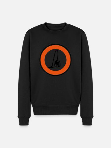 Staubsauger verboten Panel - Männer Premium Bio Pullover - Schwarz