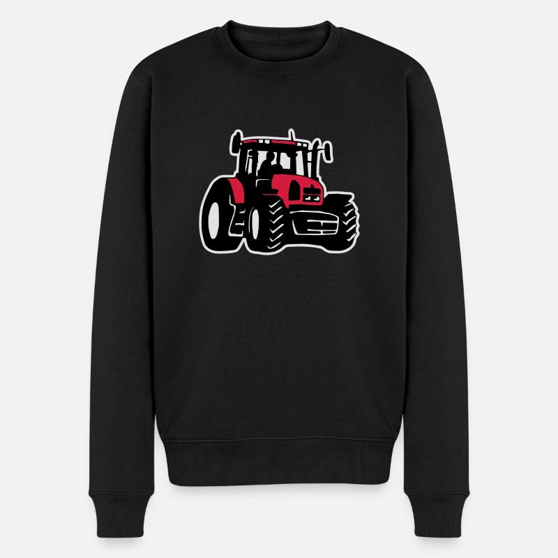 Traktor (3 color) - Männer Premium Bio Pullover - Schwarz