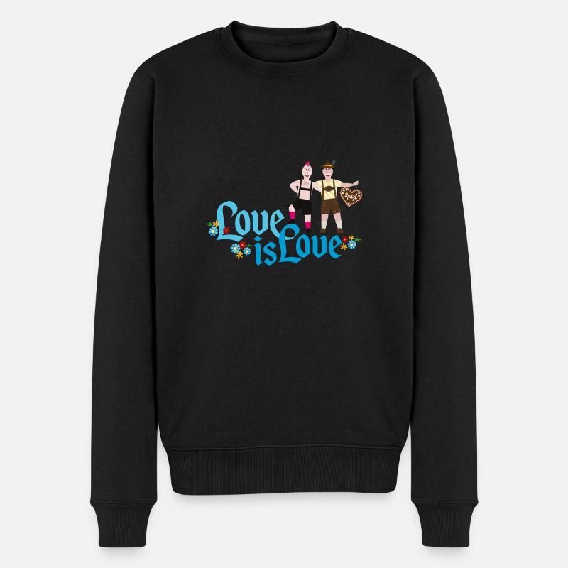 Pride - Männer Premium Bio Pullover - Schwarz