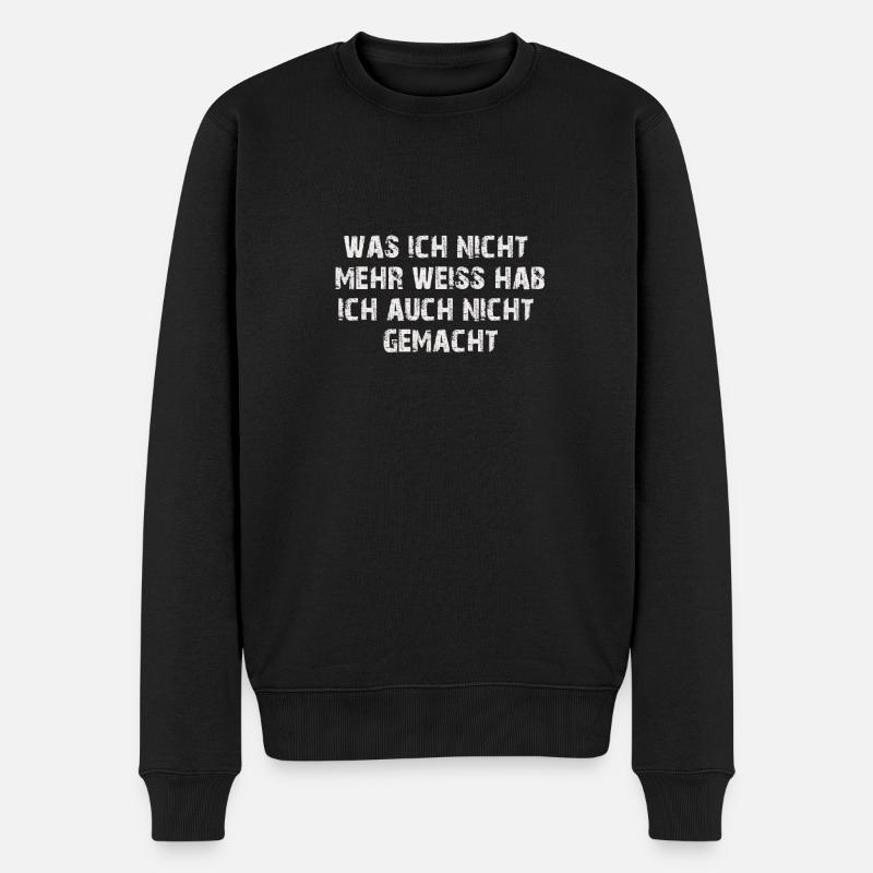 nicht_mehr_weiss - Männer Premium Bio Pullover - Schwarz