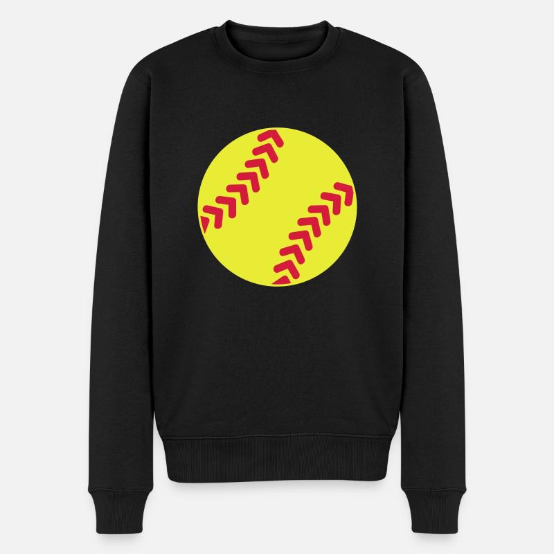 Softball - Männer Premium Bio Pullover - Schwarz
