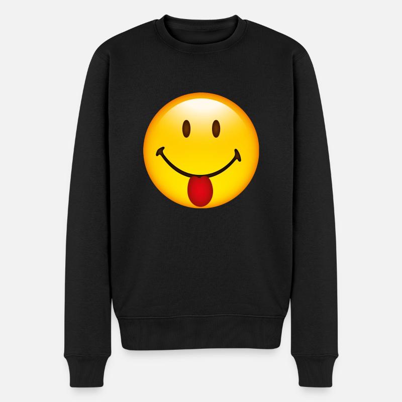 Smiley Cheeky - Pull Premium bio Homme - noir