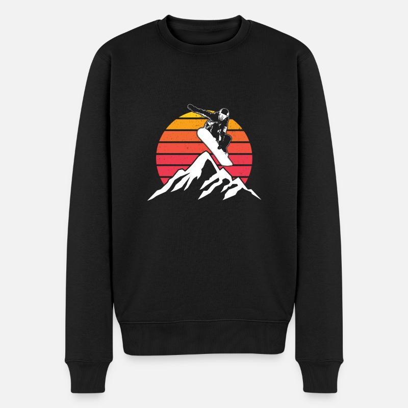 Surf des neiges | Idées cadeaux Snowboard Snowboarder - Pull Premium bio Homme - noir