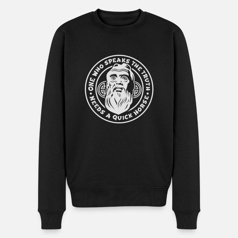 Confucius - Pull Premium bio Homme - noir
