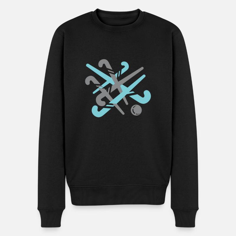 bâton de hockey - Pull Premium bio Homme - noir
