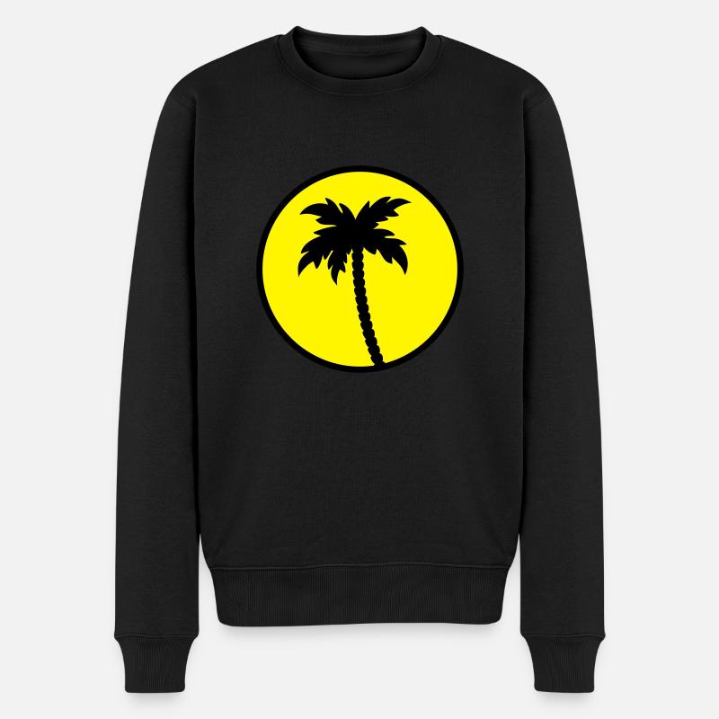palmier design soleil - Pull Premium bio Homme - noir